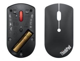 Lenovo ThinkPad Silent - Mouse - right and left-handed - blue optical - 3 buttons - wireless - Bluetooth 5.0 - black - retail