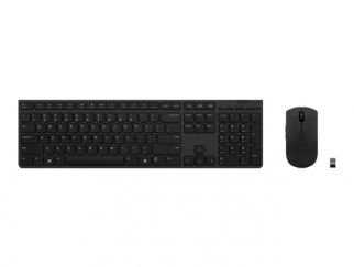 Lenovo Professional - keyboard and mouse set - UK - grey