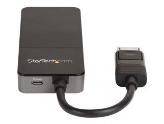 StarTech.com 3-Port Multi Monitor Adapter, DisplayPort 1.4 to 3x 4K DP Video Splitter, Triple or Dual 4K, Laptop/Desktop DisplayPort MST Hub for Multiple Monitors, Windows Display Adapter - Multi Stream Transport (MST14DP123DP) - video/audio splitter - 3 