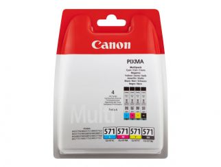 Canon CLI-571 C/M/Y/BK Value Pack - 4-pack - black, yellow, cyan, magenta - original - ink tank