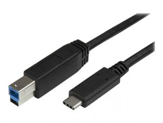 StarTech.com USB C to USB B Printer Cable - 6 ft / 2m - USB C Printer Cable - USB C to USB B Cable - USB Type C to Type B (USB315CB2M) - USB cable - 24 pin USB-C (M) to USB Type B (M) - USB 3.1 Gen1 - 2 m - for P/N: HB30C5A2CSC, HBS304A24A, SV231DHU34K6, 