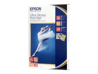 Epson Media, Media, Sheet paper, Ultra Glossy Photo Paper, Office - Photo Paper, Home - Photo Paper, Photo, 10 x 15 cm, 100 mm x 150 mm, 300 g/m2, 50 Sheets
