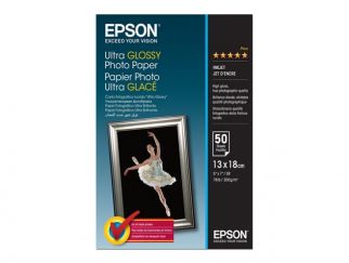 Epson Media, Media, Sheet paper, Ultra Glossy Photo Paper, Office - Photo Paper, Home - Photo Paper, Photo, 13 x 18 cm, 130 mm x 180 mm, 300 g/m2, 50 Sheets