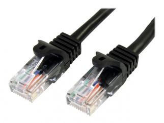 StarTech.com 1m Black Cat5e / Cat 5 Snagless Patch Cable - patch cable - 1 m - black