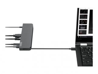 Lenovo USB-C Mini Dock - Mini-dock - USB-C - VGA, HDMI - GigE - 65 Watt - for IdeaPad 3 Chrome 14M836, K14 Gen 1, ThinkPad E14 Gen 4, P15v Gen 3, Yoga Slim 7 Pro 14