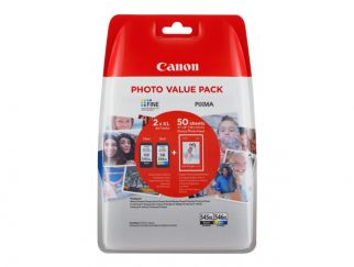 Canon PG-545 XL/CL-546XL Photo Value Pack - 2-pack - High Yield - black, colour (cyan, magenta, yellow) - original - 50 sheet(s) - 100 x 150 mm - ink cartridge / paper kit