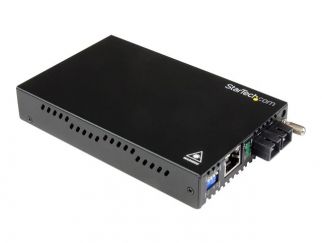 StarTech.com Gigabit Ethernet Single Mode Fiber Media Converter SC 40 km - 1000 Mbps (ET91000SM402) - fibre media converter - GigE