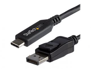 StarTech.com 6ft/1.8m USB C to DisplayPort 1.4 Cable, 4K/5K/8K USB Type-C to DP 1.4 Alt Mode Video Adapter Converter, HBR3/HDR/DSC, 8K 60Hz DP 1.4 Monitor Cable for USB-C and Thunderbolt 3 - 8K USB-C to DP Cable (CDP2DP146B) - external video adapter - bla