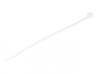 StarTech.com 10cm(4") Cable Ties, 2mm(1/16") wide, 22mm(7/8") Bundle Diameter, 8kg(18lb) Tensile Strength, Nylon Self Locking Zip Ties with Curved Tip, 94V-2/UL Listed, 100 Pack, White - Nylon 66 Plastic - TAA (CBMZT4N) - cable tie - TAA Compliant