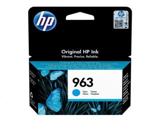 HP 963 - 10.74 ml - cyan - original - ink cartridge - for Officejet Pro 9010, 9012, 9013, 9014, 9015, 9016, 9018, 9019, 9020, 9022, 9023, 9025, 9028