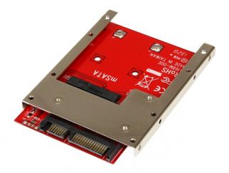 StarTech.com mSATA SSD to 2.5in SATA Adapter Converter - mSATA to SATA Adapter for 2.5in bay with Open Frame Bracket and 7mm Drive Height (SAT32MSAT257) - storage controller - SATA 6Gb/s - SATA 6Gb/s