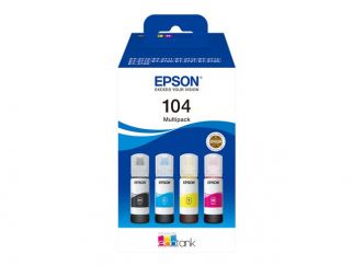 Epson EcoTank 104 - 4-pack - black, yellow, cyan, magenta - original - ink refill