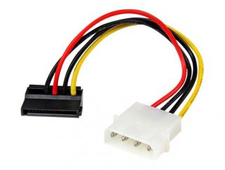 StarTech.com 6in 4 Pin LP4 to Left Angle SATA Power Cable Adapter - LP4 to SATA Power Adapter (SATAPOWADPL) - power adapter - SATA power to 4 PIN internal power - 15 cm