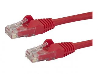 StarTech.com 10m CAT6 Ethernet Cable, 10 Gigabit Snagless RJ45 650MHz 100W PoE Patch Cord, CAT 6 10GbE UTP Network Cable w/Strain Relief, Red, Fluke Tested/Wiring is UL Certified/TIA - Category 6 - 24AWG (N6PATC10MRD) - patch cable - 10 m - red