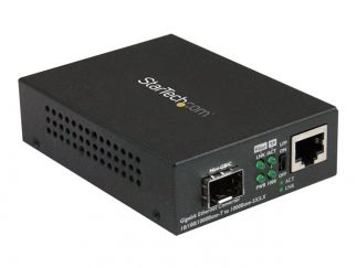 StarTech.com Multimode / Single Mode Fiber Media Converter - Open SFP Slot - 10/100/1000Mbps RJ45 Port - LFP Supported - IEEE 802.1q Tag VLAN - (MCM1110SFP) - fibre media converter - 10Mb LAN, 100Mb LAN, 1GbE