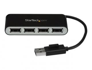 StarTech.com 4 Port USB 2.0 Hub - USB Bus Powered - Portable Multi Port USB 2.0 Splitter and Expander Hub - Small Travel USB Hub (ST4200MINI2) - Hub - 4 x USB 2.0 - desktop