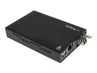 StarTech.com Multimode (MM) LC Fiber Media Converter for 1Gbe Network - 550m Range - Gigabit Ethernet - 850nm - with SFP Transceiver (ET91000LC2) - fibre media converter - GigE