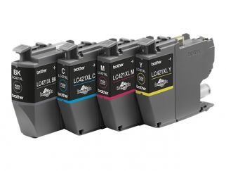 Brother LC421XL - 4-pack - XL - black, yellow, cyan, magenta - original - ink cartridge - for Brother DCP-J1140DW, MFC-J1010DW, MFC-J1012DW