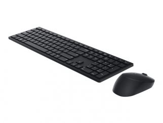 Keyboard and Mouse Combo - Wireless - WIFI 2.4 GHz - QWERTY UK Layout - 4000 DPI - Volume, Mute - Battery Powered - Black