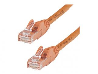 StarTech.com 75ft CAT6 Ethernet Cable, 10 Gigabit Snagless RJ45 650MHz 100W PoE Patch Cord, CAT 6 10GbE UTP Network Cable w/Strain Relief, Orange, Fluke Tested/Wiring is UL Certified/TIA - Category 6 - 24AWG (N6PATCH75OR) - patch cable - 22.9 m - orange