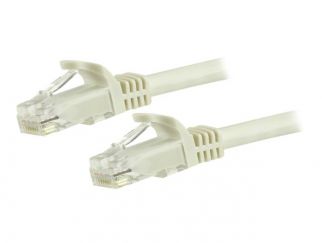 StarTech.com 3m CAT6 Ethernet Cable, 10 Gigabit Snagless RJ45 650MHz 100W PoE Patch Cord, CAT 6 10GbE UTP Network Cable w/Strain Relief, White, Fluke Tested/Wiring is UL Certified/TIA - Category 6 - 24AWG (N6PATC3MWH) - Patch cable - RJ-45 (M) to RJ-45 (M