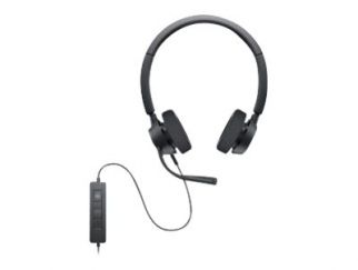 Dell Pro Stereo Headset WH3022 - Headset - wired - USB - Zoom Certified, Certified for Microsoft Teams - for Latitude 5421, 55XX, OptiPlex 3090, 70XX, Precision 7560, 7760, Vostro 15 7510, 5625
