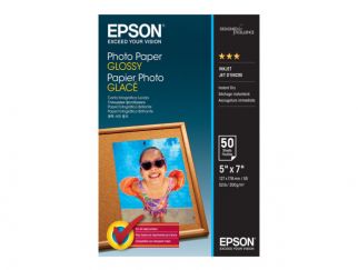 Epson Media, Media, Sheet paper, Photo Paper Glossy, Office - Photo Paper, Home - Photo Paper, Photo, 13 x 18 cm, 200 g/m2, 50 Sheets, Singlepack