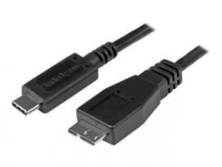 StarTech.com USB C to Micro USB Cable - 3 ft / 1m - USB 3.1 - 10Gbps - Micro USB Cord - USB Type C to Micro USB Cable (USB31CUB1M) - USB cable - 24 pin USB-C (M) to Micro-USB Type B (M) - USB 3.1 - 1 m - black - for P/N: HB31C2A2CB, PEXUSB311AC3, PEXUSB31