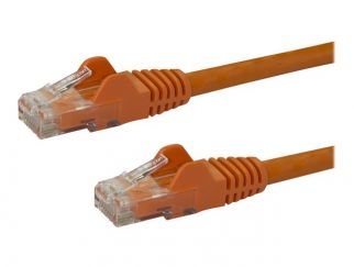 StarTech.com 10m CAT6 Ethernet Cable, 10 Gigabit Snagless RJ45 650MHz 100W PoE Patch Cord, CAT 6 10GbE UTP Network Cable w/Strain Relief, Orange, Fluke Tested/Wiring is UL Certified/TIA - Category 6 - 24AWG (N6PATC10MOR) - patch cable - 10 m - orange