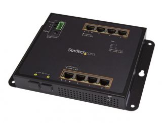 StarTech.com Industrial 8 Port Gigabit PoE+ Switch with 2 SFP MSA Slots, 30W, Layer/L2 Switch Hardened GbE Managed, Rugged High Power Gigabit Ethernet Network Switch IP-30/-40 C to 75 C - Managed Network Switch (IES101GP2SFW) - switch - 10 ports - Managed