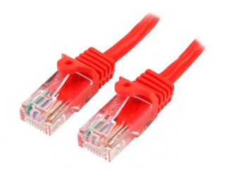 StarTech.com 0.5m Red Cat5e / Cat 5 Snagless Ethernet Patch Cable 0.5 m - patch cable - 50 cm - red