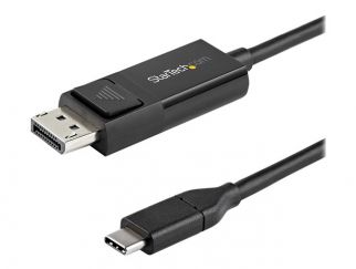 StarTech.com 6ft (2m) USB C to DisplayPort 1.2 Cable 4K 60Hz, Bidirectional DP to USB-C or USB-C to DP Reversible Video Adapter Cable, HBR2/HDR, USB Type C / Thunderbolt 3 Monitor Cable - 4K USB-C to DP Cable (CDP2DP2MBD) - DisplayPort cable - USB-C to Di