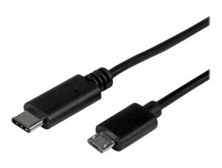 StarTech.com USB C to Micro USB Cable - 0.5m - M/M - Thunderbolt 3 Compatible - Micro USB Cord -USB Type C to Micro USB Cable (USB2CUB50CM) - USB cable - 24 pin USB-C (M) to Micro-USB Type B (M) - USB 2.0 - 50 cm - black