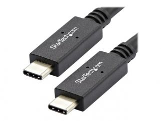StarTech.com USB C Cable - 3 ft / 1m - with Power Delivery (USB PD) - Power Pass Through Charging - USB to USB Cord (USB31C5C1M) - USB cable - 24 pin USB-C (M) to 24 pin USB-C (M) - USB 3.1 - 5 A - 1 m - black - for P/N: CDP2HVGUASPD, DKT30CHPD3, DKT30CHV