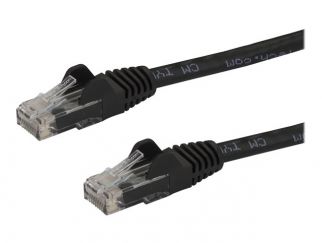 StarTech.com 3m CAT6 Ethernet Cable, 10 Gigabit Snagless RJ45 650MHz 100W PoE Patch Cord, CAT 6 10GbE UTP Network Cable w/Strain Relief, Black, Fluke Tested/Wiring is UL Certified/TIA - Category 6 - 24AWG (N6PATC3MBK) - Patch cable - RJ-45 (M) to RJ-45 (M