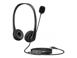HP G2 - Headset - on-ear - wired - USB - shadow black - for HP 245 G9, 256 G8, 25X G9, 34, 470 G9, EliteBook 1040 G9, 65X G9, ProBook 44X G9, 45X G9
