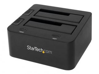 StarTech.com USB 3.0 Dual Hard Drive Docking Station with UASP for 2.5 / 3.5in HDD / SSD - USB 3.5" SATA HDD / SSD Dock - SATA 6 Gbps - storage controller - SATA 6Gb/s - USB 3.0