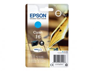 Epson Ink Cartridges, DURABrite" Ultra, 16, Pen and crossword, Singlepack, 1 x 3.1 ml Cyan