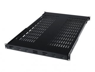 StarTech.com 1U Adjustable Vented Server Rack Mount Shelf - 175lbs - 19.5 to 38in Deep Universal Tray for 19" AV/ Network Equipment Rack (ADJSHELF) - rack shelf - 1U