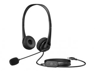 HP G2 - Headset - on-ear - wired - USB - shadow black - for HP 245 G9, 256 G8, 25X G9, 34, 470 G9, EliteBook 1040 G9, 65X G9, ProBook 44X G9, 45X G9
