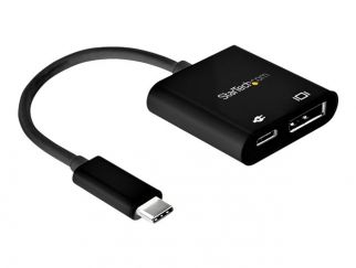 StarTech.com USB C to DisplayPort Adapter with Power Delivery, 8K 60Hz/4K 120Hz USB Type C to DP 1.4 Monitor Video Converter w/60W PD Pass-Through Charging, HBR3, Thunderbolt 3 Compatible - USB-C Male to DP Female (CDP2DP14UCPB) - USB / DisplayPort adapte
