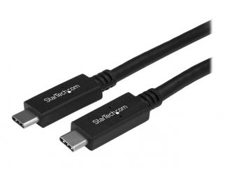 StarTech.com 3ft / 1m USB C to USB C Cable - USB 3.1 (10Gbps) - 4K - USB-IF - Charge and Sync - USB Type C to Type C Cable - USB Type C Cable (USB31CC1M) - USB cable - 24 pin USB-C (M) to 24 pin USB-C (M) - USB 3.1 - 1 m - black - for P/N: HB31C2A2CME, HB