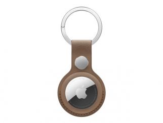 AIRTAG FINE WOVEN KEY RING TAUPE