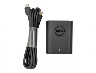 Dell - USB-C power adapter - Gallium Nitride (GaN), ultra small form factor (USFF) - AC 100-240 V - 60 Watt - United Kingdom