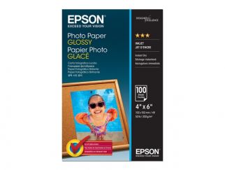 Epson Media, Media, Sheet paper, Photo Paper Glossy, Office - Photo Paper, Home - Photo Paper, Photo, 10 x 15 cm, 200 g/m2, 100 Sheets, Singlepack