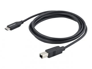 StarTech.com 2m 6ft USB C to USB B Cable - USB 2.0 - USB Type C Printer Cable M/M - USB 2.0 Type-C to Type-B Cable (USB2CB2M) - USB cable - 24 pin USB-C (M) to USB Type B (M) - Thunderbolt 3 / USB 2.0 - 2 m - black