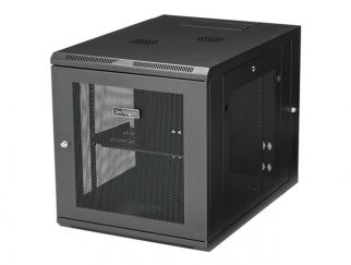 StarTech.com 12U 19" Wall Mount Network Cabinet, 4 Post 24" Deep Hinged Server Room Data Cabinet- Locking Computer Equipment Enclosure with Shelf, Flexible Vented IT Rack, Pre-Assembled - 12U Vented Cabinet (RK1232WALHM) - rack enclosure cabinet - 12U