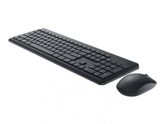 Dell Wireless Keyboard and Mouse KM3322W - Keyboard and mouse set - wireless - 2.4 GHz - QWERTY - UK - black - with 3 years Next Business Day Advanced Exchange Service