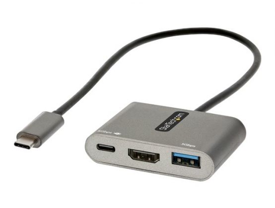  USB C Multiport Adapter, USB-C to HDMI 4K Video, 100W Power  Delivery Passthrough Charging, 2-Port USB  Hub 5Gbps (1xType-C/1xA), USB- C Mini Dock, USB-C Travel Dock - Portable Laptop Docking Station -