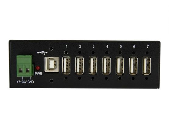 7-Port Industrial-Grade USB 3.0 Hub, DIN Mount